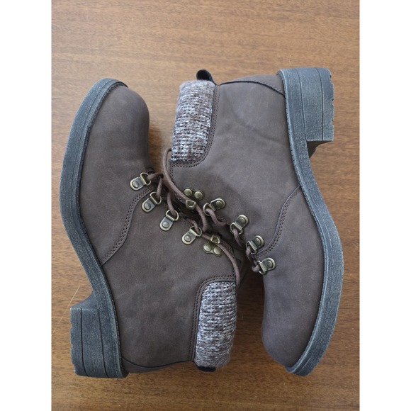 Rocket Dogs Lace Up Ankle Boots Womens 8 Brown Bootie Chunky Heel - Picture 5 of 11